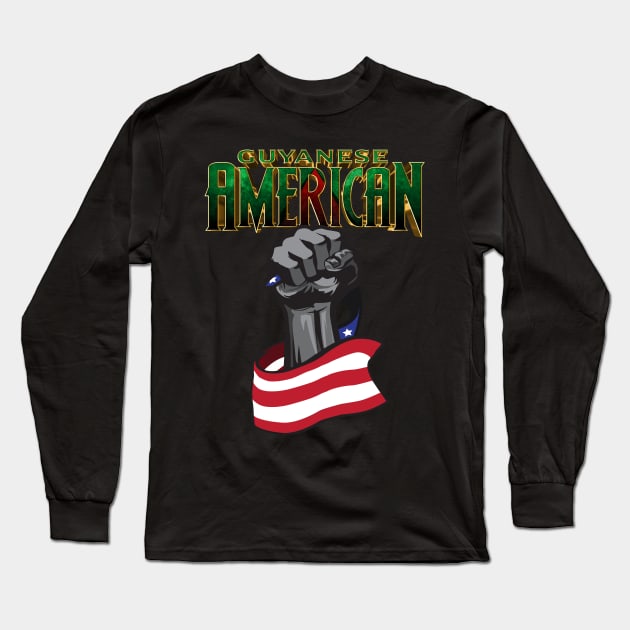 Guyanese American Long Sleeve T-Shirt by UnOfficialThreads